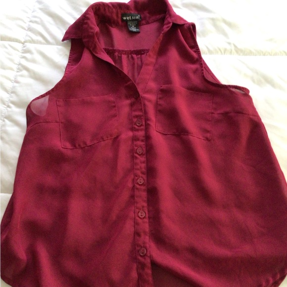 Wet seal sheer blouse size medium - Picture 3 of 5
